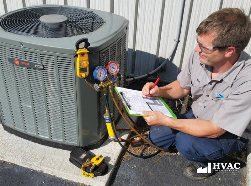 How long does an HVAC system last, illustrated with a residential air handler and ductwork.