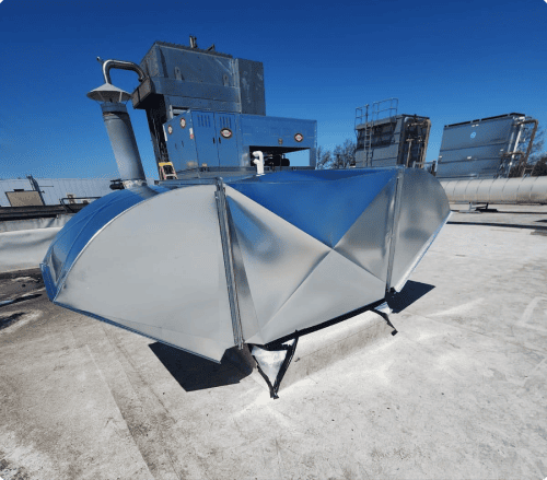 Custom commercial HVAC duct tee